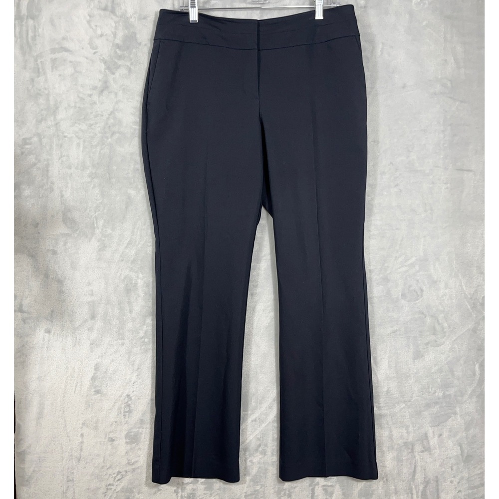 Ann Taylor Womens Dress Pants 10 Blue Curvy Straight Leg Trousers Career Office